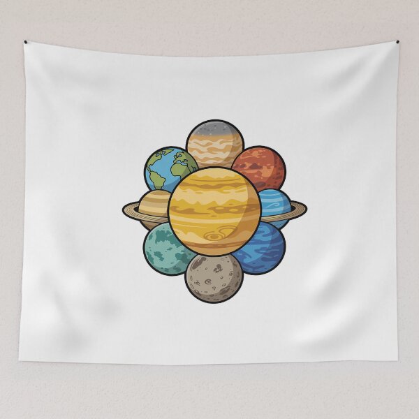 Item preview, Solar System Cartoon Planets designed and sold by NiftyWrx.