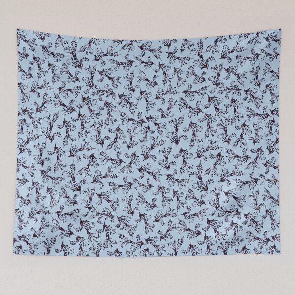 Item preview, dark blue twigs, floral pattern, Petrykivka style designed and sold by Sunflower-7.