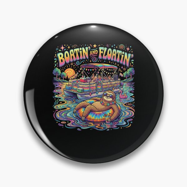 Item preview, BOATIN' AND FLOATIN' Sloth Pontoon Lake Party designed and sold by snowry.
