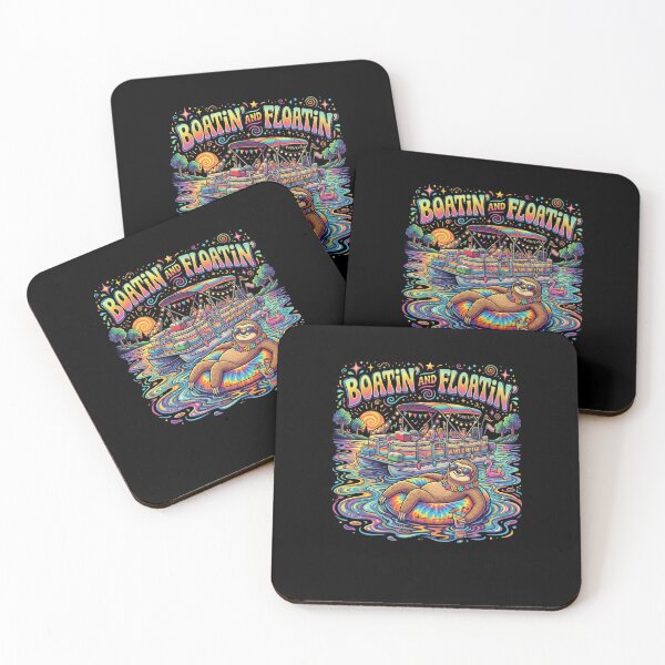 Item preview, BOATIN' AND FLOATIN' Sloth Pontoon Lake Party designed and sold by snowry.