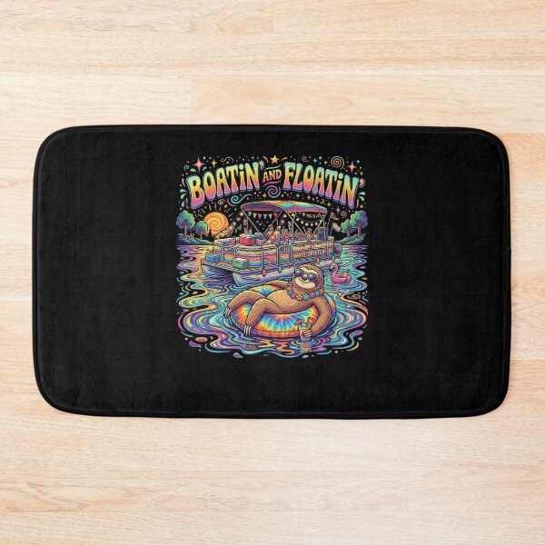 Item preview, BOATIN' AND FLOATIN' Sloth Pontoon Lake Party designed and sold by snowry.