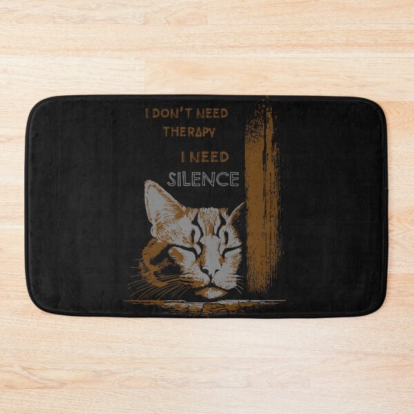 Item preview, I Don’t Need Therapy, I Need Silence – Calm Cat Illustration designed and sold by zoliartdesign.