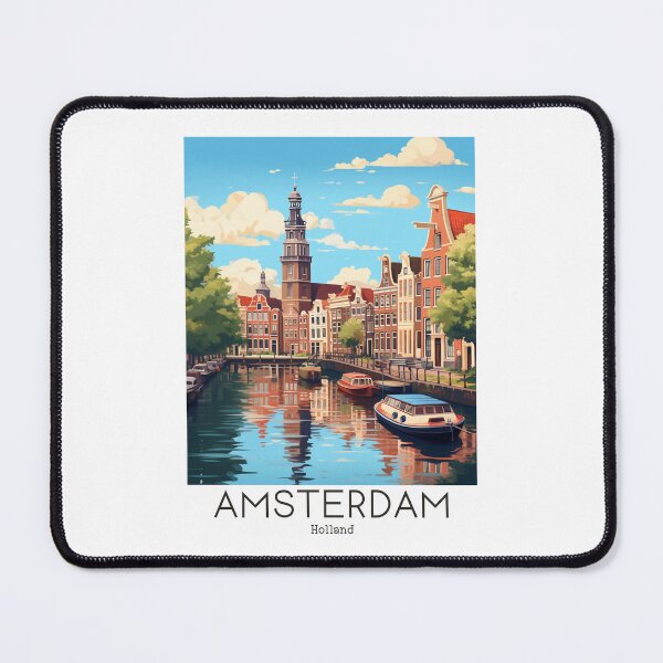 Item preview, A Vintage Travel Illustration of Amsterdam - Holland designed and sold by GoodOldVintage.