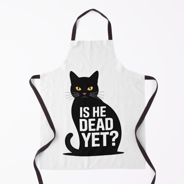 Item preview, Is He Dead Yet? | Funny Black Cat Dark Humor Retro Minimalist Shirt designed and sold by Milosstudio.