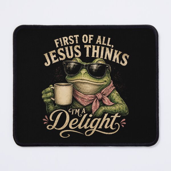 Item preview, Frog First of All Jesus Thinks I'm A Delight designed and sold by Kladhadredo.