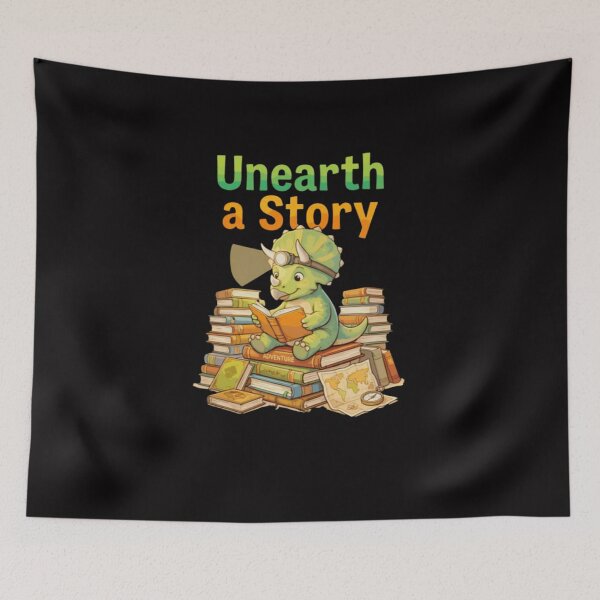 Item preview, Unearth A Story Summer Reading Dinosaur Book Lover designed and sold by WeirdlyRare.