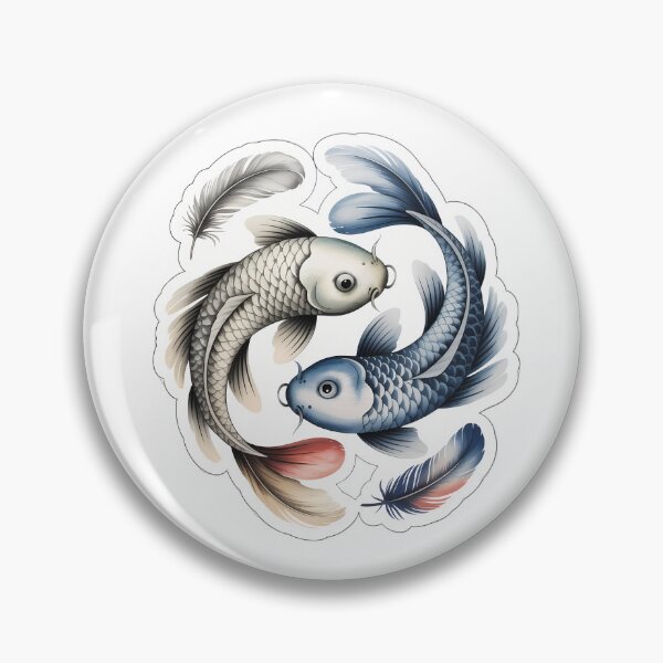 Item preview, Yin Yang Koi in Watercolor designed and sold by NiftyWrx.