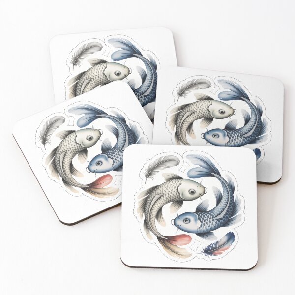 Item preview, Yin Yang Koi in Watercolor designed and sold by NiftyWrx.