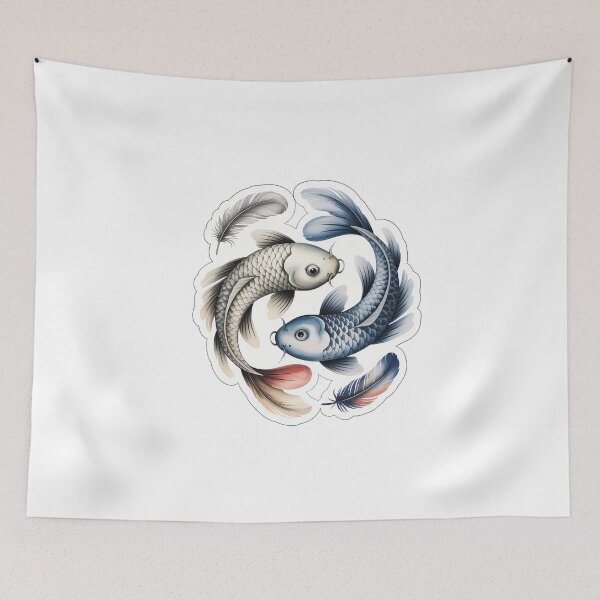 Item preview, Yin Yang Koi in Watercolor designed and sold by NiftyWrx.