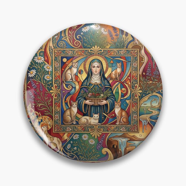 Item preview, Saint Gertrude of Nivelles with cats. designed and sold by Natalia-Vlad.
