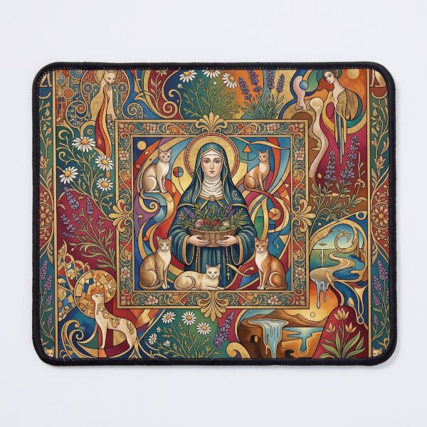 Item preview, Saint Gertrude of Nivelles with cats. designed and sold by Natalia-Vlad.