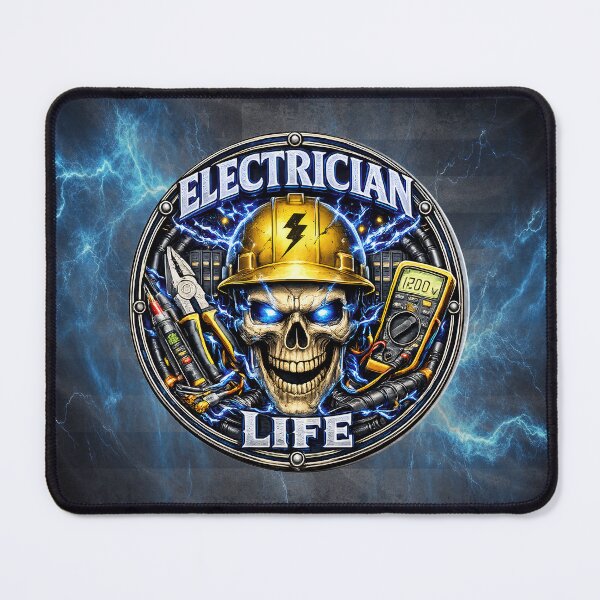 Item preview, Electrician Life Skull Lineman Electrical Worker Design designed and sold by artistwill.
