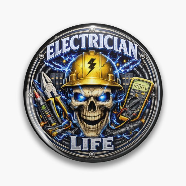Item preview, Electrician Life Skull Lineman Electrical Worker Design designed and sold by artistwill.