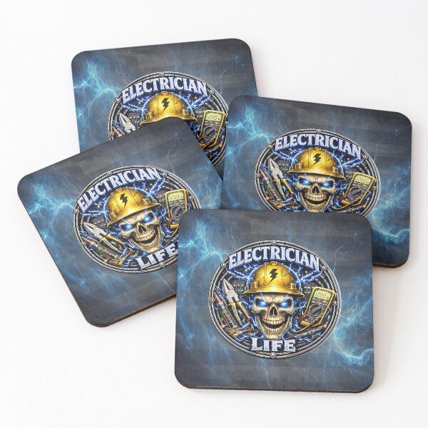 Item preview, Electrician Life Skull Lineman Electrical Worker Design designed and sold by artistwill.
