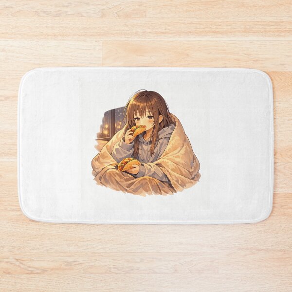 Item preview, Anime Girl Eating Tacos – Cozy Night designed and sold by AMICO77.