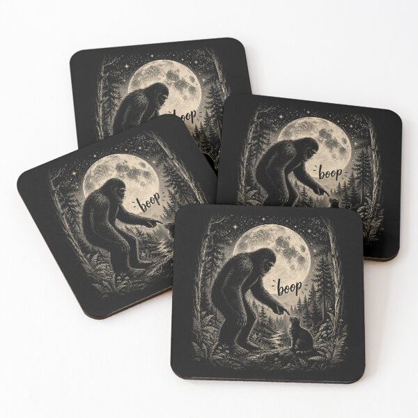 Item preview, Bigfoot Boop Cat Moon Funny Sasquatch Meme designed and sold by Kladhadredo.