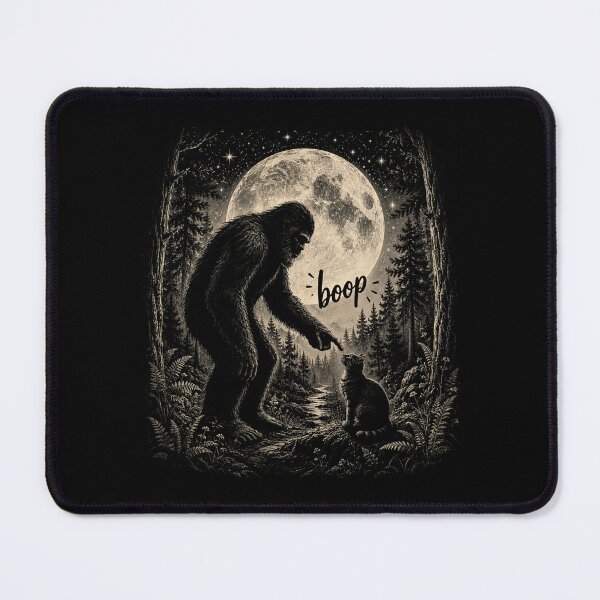 Item preview, Bigfoot Boop Cat Moon Funny Sasquatch Meme designed and sold by Kladhadredo.