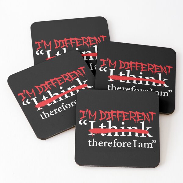 Item preview, I'm Different Therefore I am - Edgy Rebel Graffiti Descartes Existential Sarcastic Philosophy designed and sold by XIOMOS.