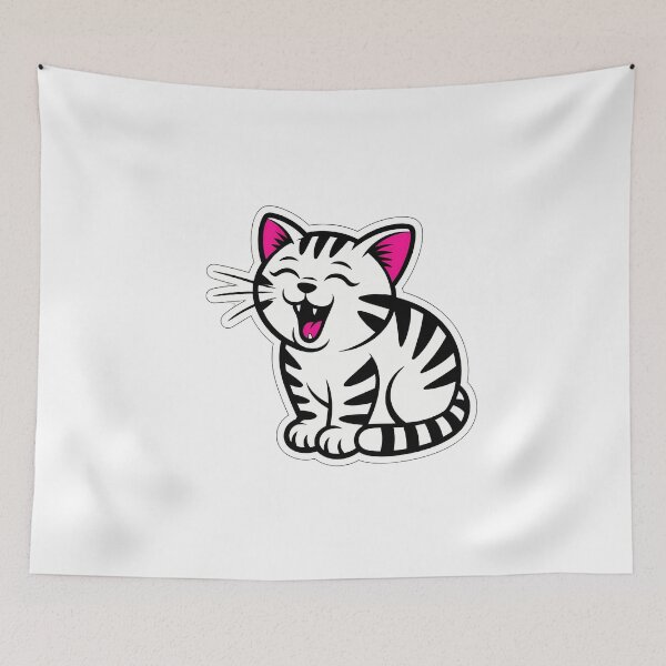 Item preview, Yawning Cat in Comic Style designed and sold by NiftyWrx.