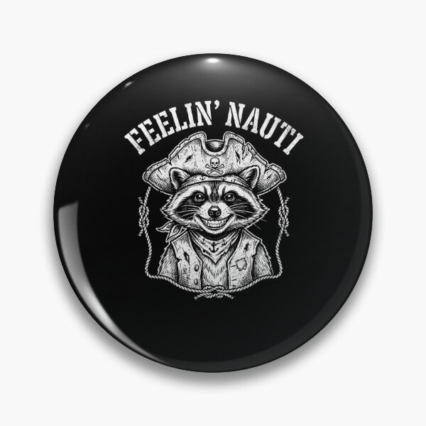 Item preview, Feelin' Nauti Raccoon Pirate Funny Nautical Sea designed and sold by snowry.