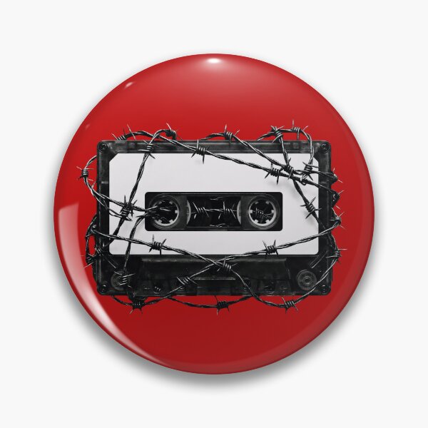 Item preview, Industrial Cassette Tape with Barbed Wire Art designed and sold by LinaValearte.