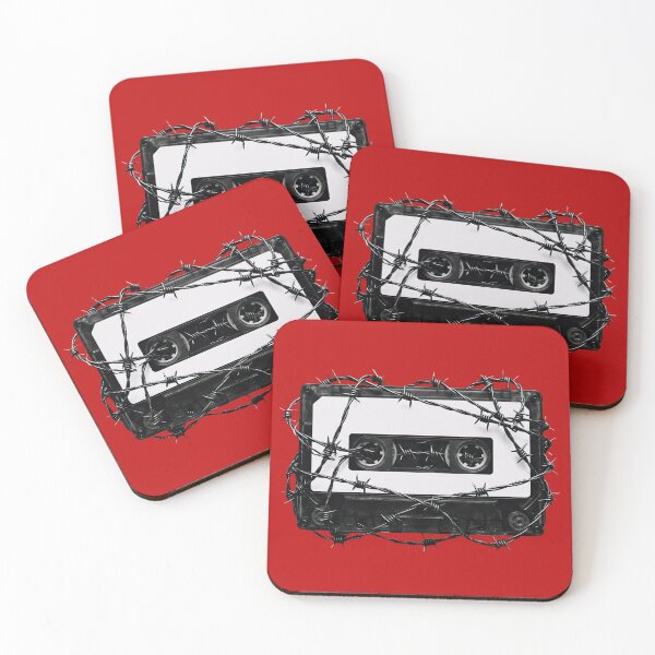 Item preview, Industrial Cassette Tape with Barbed Wire Art designed and sold by LinaValearte.