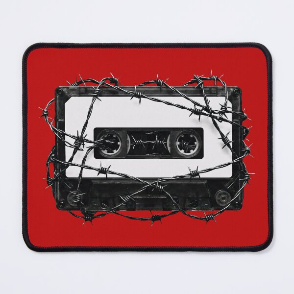 Item preview, Industrial Cassette Tape with Barbed Wire Art designed and sold by LinaValearte.