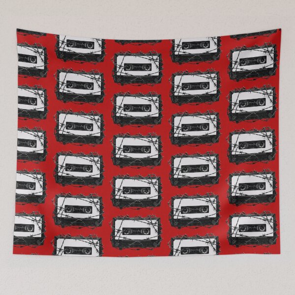 Item preview, Industrial Cassette Tape with Barbed Wire Art designed and sold by LinaValearte.