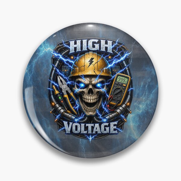 Item preview, High Voltage Electrician Skull Lightning Trade Design designed and sold by artistwill.