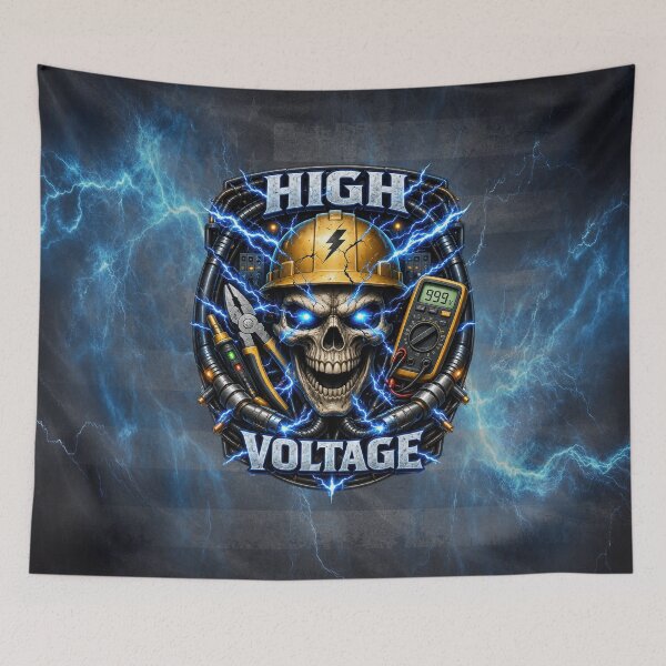 Item preview, High Voltage Electrician Skull Lightning Trade Design designed and sold by artistwill.