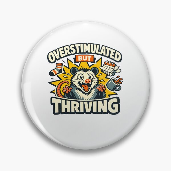 Item preview, Overstimulated But Thriving Manic Opossum designed and sold by chattsuede.