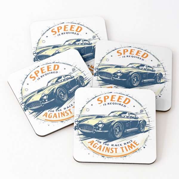 Item preview, Vintage Racing Speed Against Time Retro Car Design designed and sold by kaream1308.
