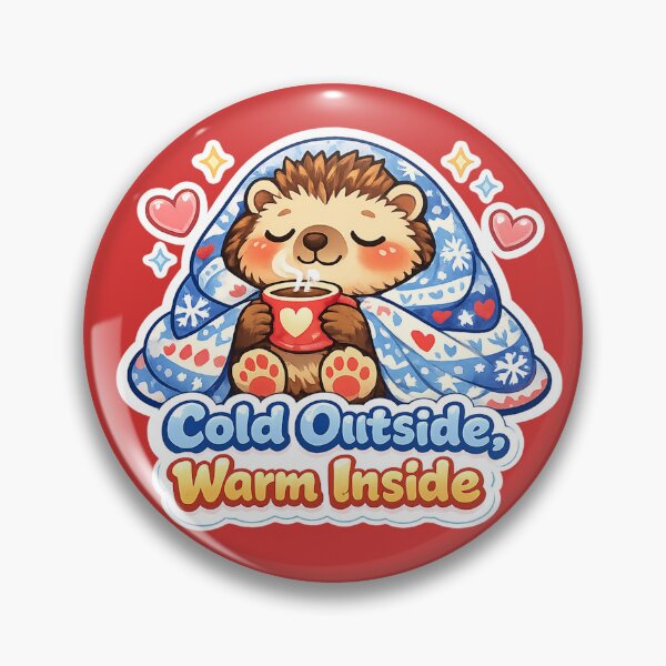 Item preview, Cold Outside Warm Inside Cute Hedgehog Cozy Blanket designed and sold by Xemora.