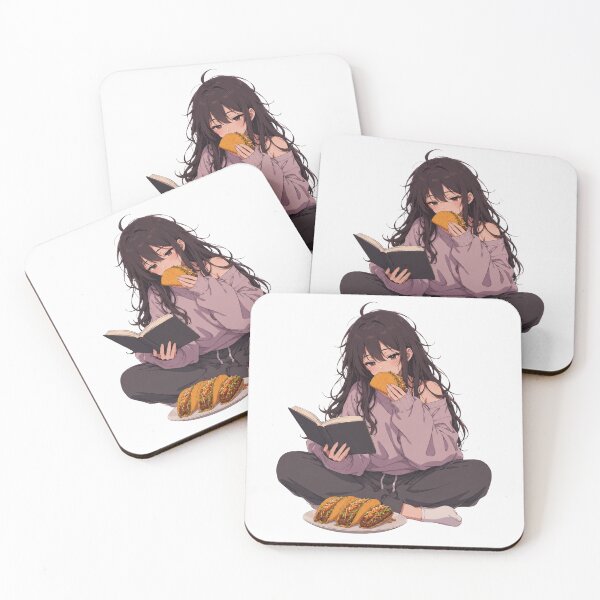 Item preview, Anime Girl Eating Tacos – Study Break designed and sold by AMICO77.