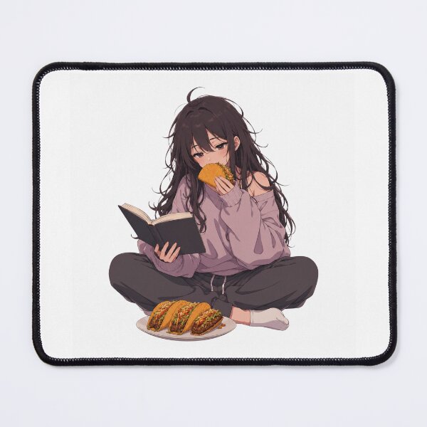 Item preview, Anime Girl Eating Tacos – Study Break designed and sold by AMICO77.