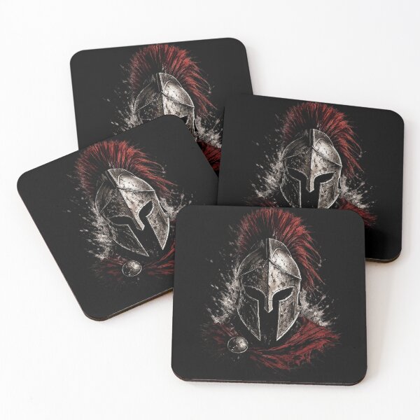 Item preview, Spartan Warrior Helmet – Dark Battle Armor Design designed and sold by MarketWolf.