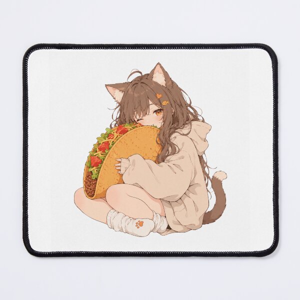 Item preview, Anime Girl Eating Tacos – Rainy Window designed and sold by AMICO77.