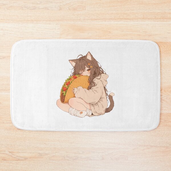 Item preview, Anime Girl Eating Tacos – Rainy Window designed and sold by AMICO77.