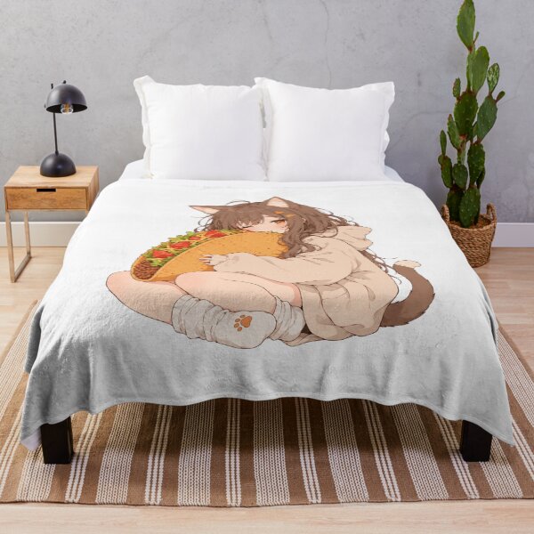 Item preview, Anime Girl Eating Tacos – Rainy Window designed and sold by AMICO77.