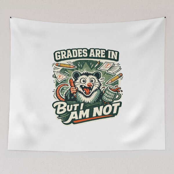 Item preview, Grades Are In Opossum Teacher: World's Okayest Burnout Humor designed and sold by chattsuede.