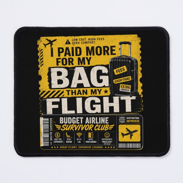 Item preview, Budget Airline Bag Fee Humor Design designed and sold by Kupeliemre.