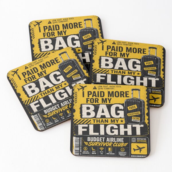 Item preview, Budget Airline Bag Fee Humor Design designed and sold by Kupeliemre.