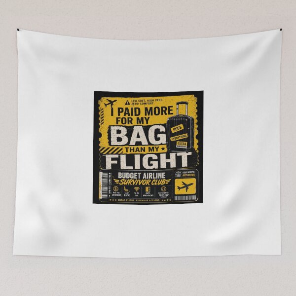 Item preview, Budget Airline Bag Fee Humor Design designed and sold by Kupeliemre.