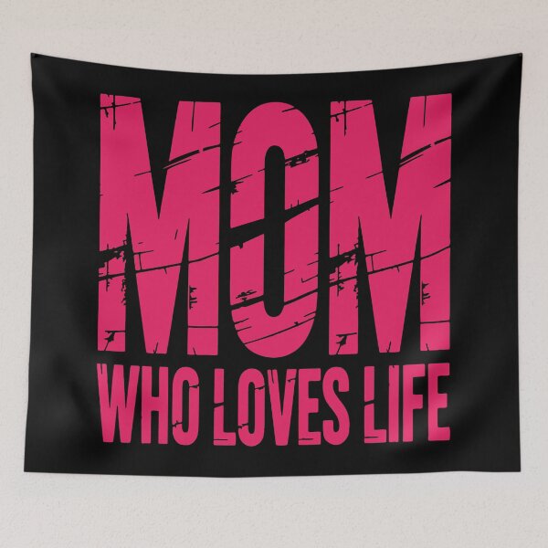 Item preview, Mom Who Loves Life - Bold Pink Energetic Mom Gift Design designed and sold by cabana.space.