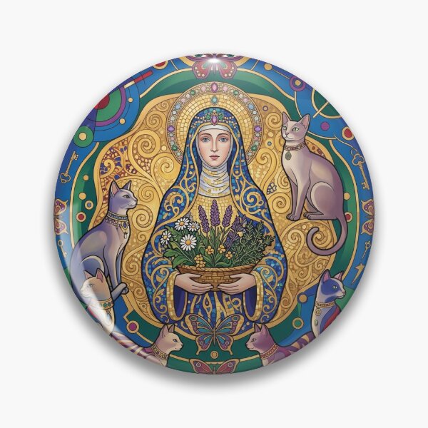 Item preview, Saint Gertrude of Nivelles with cats. designed and sold by Natalia-Vlad.