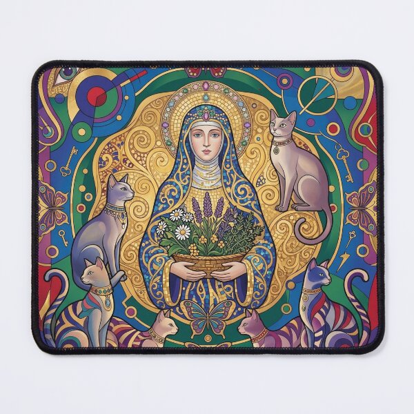 Item preview, Saint Gertrude of Nivelles with cats. designed and sold by Natalia-Vlad.