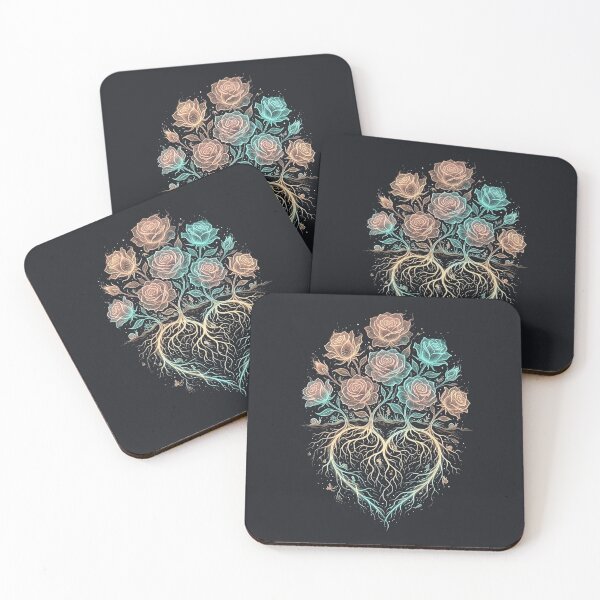 Item preview, Phantom Rose Garden Glowing Heart Roots Fantasy Art designed and sold by PixelQ.