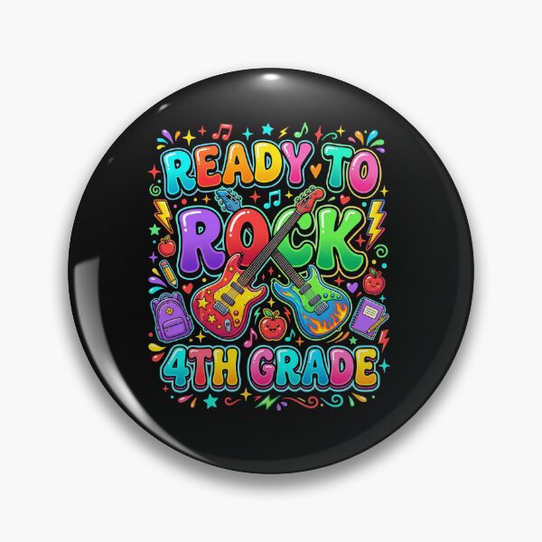 Item preview, Back to School Ready to Rock 4th Grade T-Shirt, Fourth Grade Student Gift, Teacher Graphic Tee designed and sold by pipolabco.