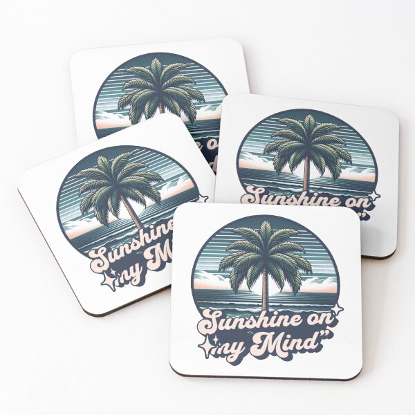 Item preview, Sunshine on My Mind - Vintage Tropical Palm Tree Badge designed and sold by MagySale.