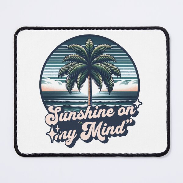 Item preview, Sunshine on My Mind - Vintage Tropical Palm Tree Badge designed and sold by MagySale.